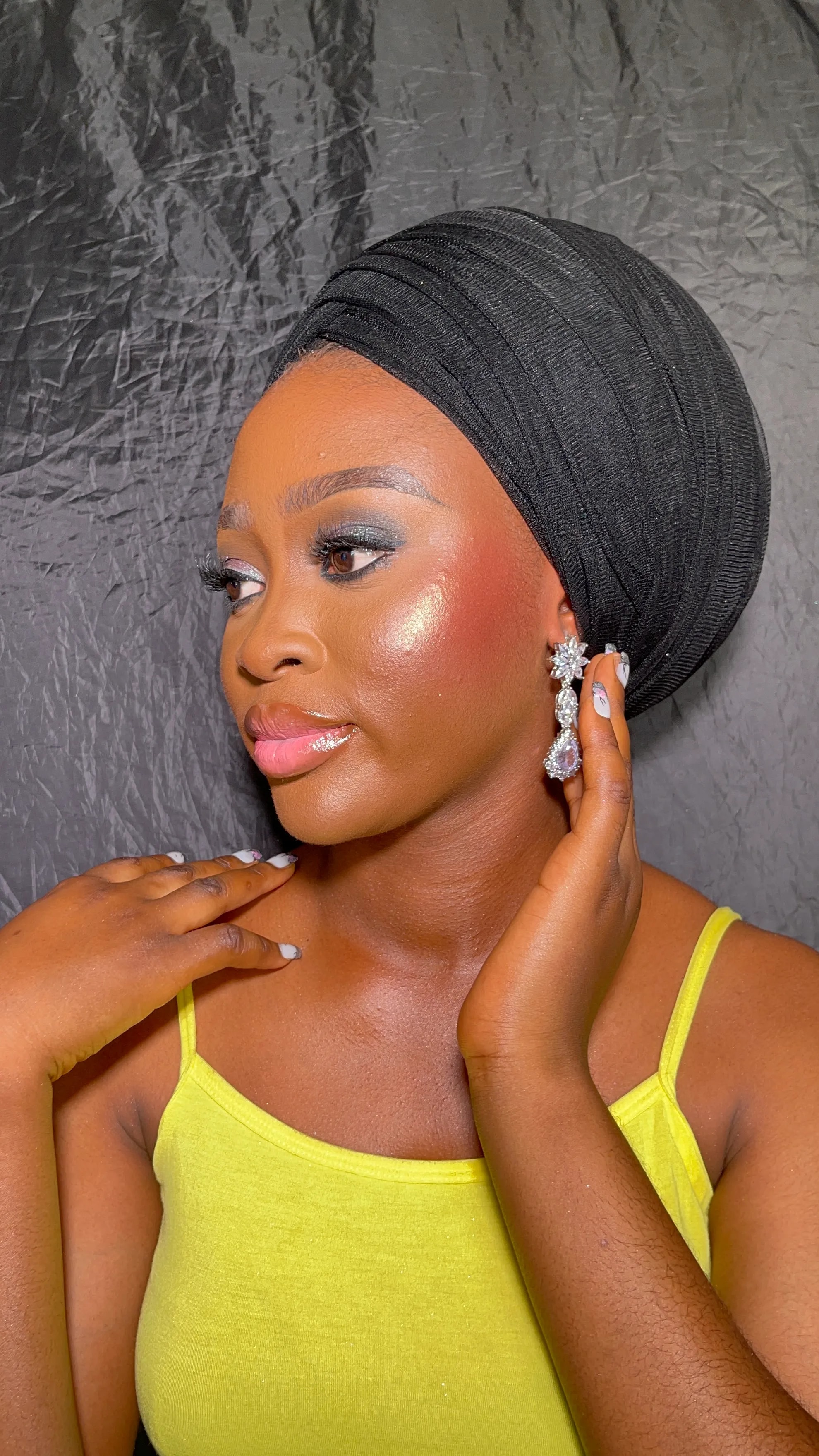 Editorial makeup close-up